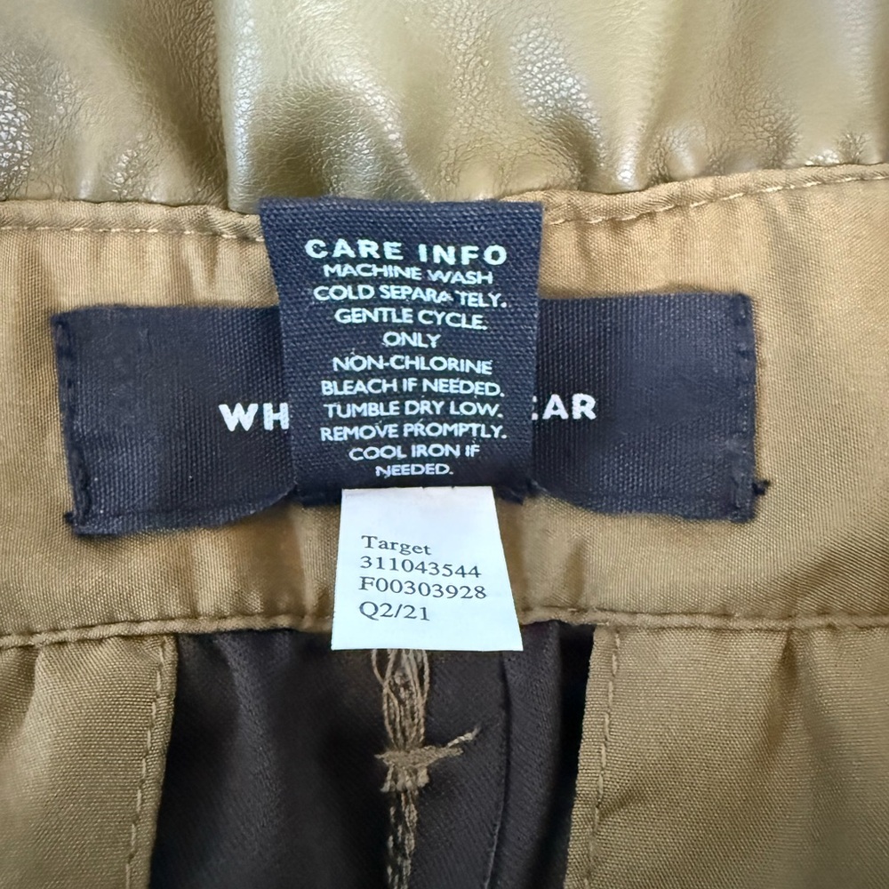 Who What Wear Paperbag Waist Faux Leather Pants - Picture 4 of 11